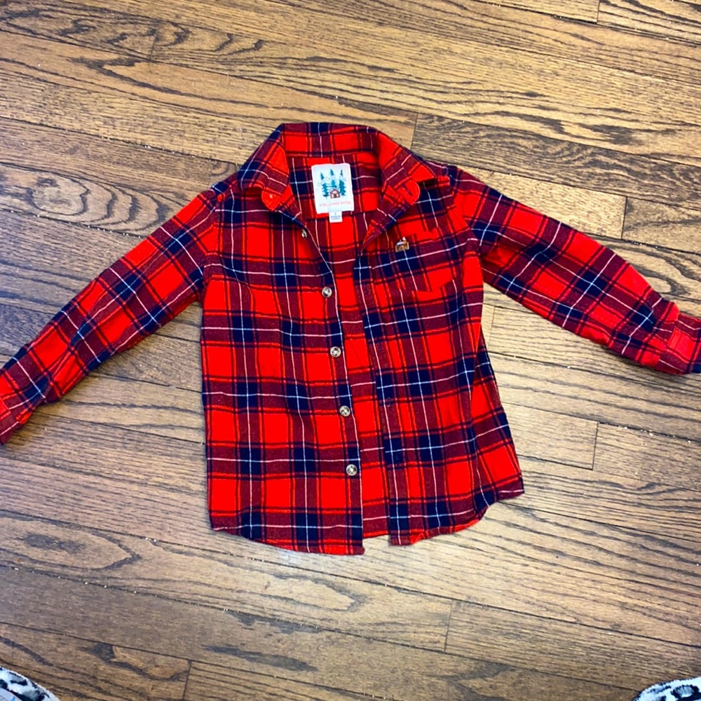 Kiel James Patrick Apple Pie Skillet Flannel Shirt - Kid's Size 7. Hard to Find
